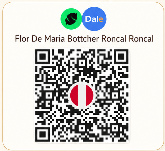 Código QR de pago de Miel y Vainilla para Yape y Dale, a nombre de Flor De Maria Bottcher Roncal Roncal